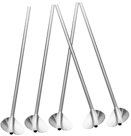 MUCKLILY 6pièces Cuillères à Filtrer Acier Avec Cuillères Multifonctionnelles Pour Café Thé Et Cocktails Réutilisable