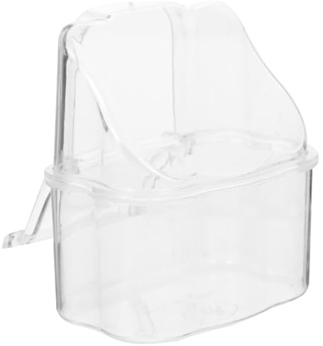 CLISPEED VogelkäFig Futterbox Transparent Zum AufhäNgen Auslaufsichere Futterschale FüR Papageien Wellensittiche Kleine VöGel Multifunktionale Futter Und Wasserschale