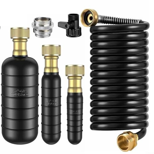 Oniissy Juego de 3 vejigas de limpieza de drenaje de goma con tubo de 300 cm, potente desatascador para tuberías de 1 a 6 pulgadas, sistema de chorro de agua de alta presión para fregadero, ducha