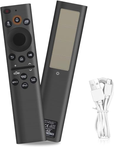 Mando a distancia para TV Samsung, mando solar recargable para Smart TV Samsung Frame, Solarcell, carga rápida USB-C, Voice&BT, compatible con mando a distancia Samsung para Smart TV BN59-01385A 2025