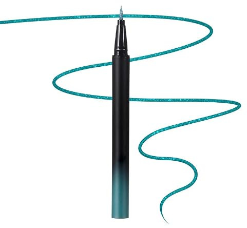 Flintronic Eyeliner Wasserfest, Metallic Glitzer Eye-liner, Liquid Eyeliner-Stift Hochpigmentierter, Wischfester & Mega Last Breakup Proof Eyelinerstift, 1er Pack Makeup (#08)