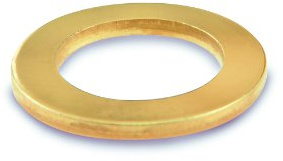 Suki 6155232 Bagues paumelles Acier laitonné 12 x 18 x 2 16 pièces