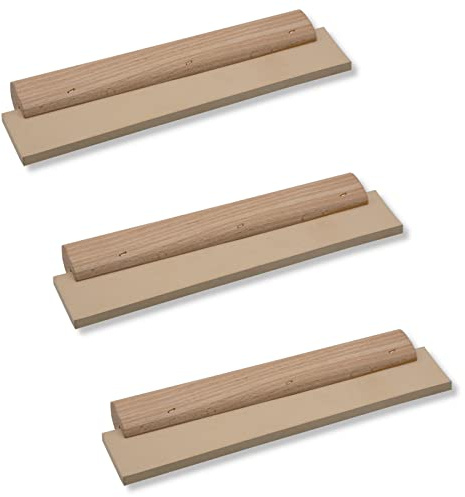 DEWEPRO®, 3 gomme per fughe, con manico in legno, spessore gomma: 8 mm, larghezza: 250 mm, spatola per fughe, spatola in gomma
