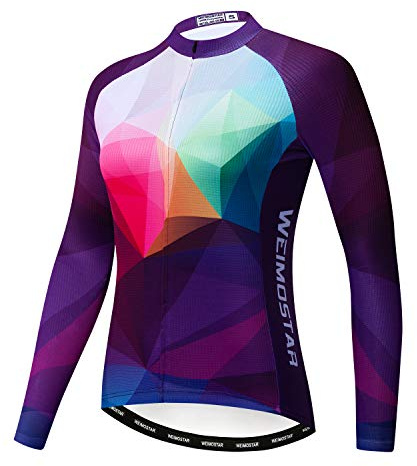 JPOJPO Radfahren Langarm Jersey Frauen Bike Trikot Shirts Lange Rennrad Kleidung MTB Sportbekleidung Tops