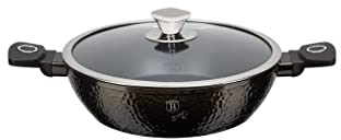 Berlinger Haus Primal Gloss Collection Shallow Pfanne mit Deckel, 28 cm, BH/6577 schwarz Shadow Edelstahl 18/8