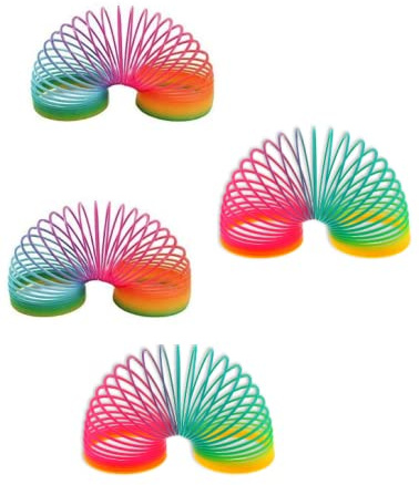 4 Stück Regenbogenspirale Springspirale Spirale 7 cm als Mitgebsel