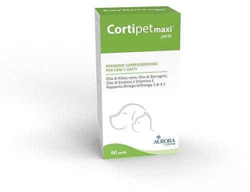 aurora biofarma CORTIPET Maxi 60 Perlen Ergänzungsfutter für Hunde und Katzen