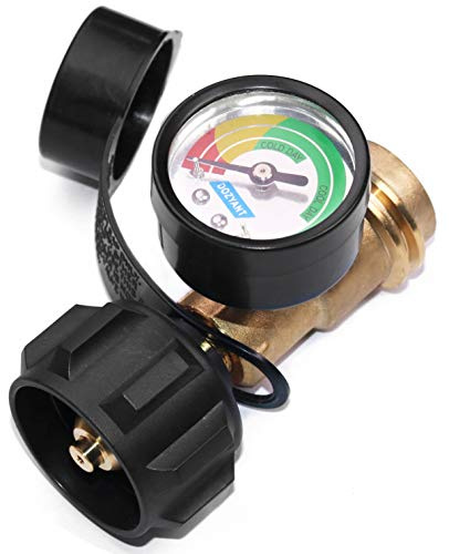 DOZYANT Indicador de Nivel de Tanque de propano, medidor de presión de Gas LP, codificado por Colores, Universal para Cilindro, Parrilla de Gas de Barbacoa, Caravana, Calentador y más