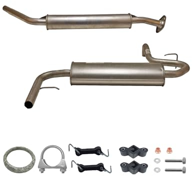 Ferroz Export Ersatz für Auspuffanlage Lada Niva (2121) 1.7 4x4 ab 1996 Auspuff Komplett mit Anbausatz