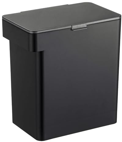 YAMAZAKI Home Tower Airtight Pet Food Storage Container - Cat And Dog Food Holder Bin With Transparent Lid And Handle - Large - Polypropylene - 15 Lbs., 3.2 Gallons, 12 Quarts