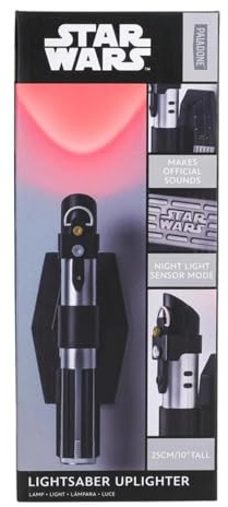 Paladone Star Wars Lichtschwert Wandlicht - Offiziell lizenziertes Auflicht, mit rotem Licht, Sith & Jedi Tribut Sammlerbeleuchtung & Dekoration, Geschenk für Lucasfilm-Fans, batteriebetrieben