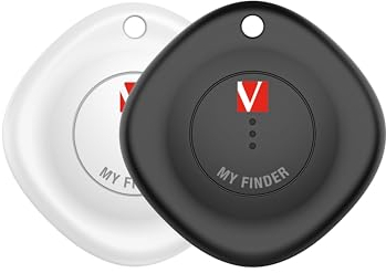 Verbatim My Finder 2er Set, Bluetooth Tracker für Rucksack, Koffer, Geldbörse, Schlüssel und Co, kompatibel mit Apple „Wo ist?“, Schlüsselfinder mit austauschbarer Batterie