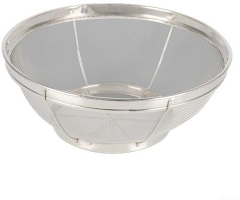 Jayruit Scolapasta grande a maglia fine, in acciaio , per tagliatelle, spaghetti, quinoa, facile da usare e pulire (18,5 cm)