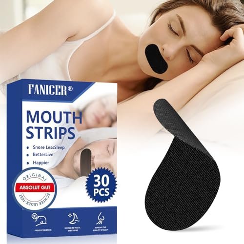 30 Stück Mouth Tape for Sleeping, Schwarz Gegen Schnarchen Mund Tape Schlaf, Schlafen Schnarchpflaster, Mundpflaster, Anti Schnarch Schnarchen Stopper, Verbessern der Atmung