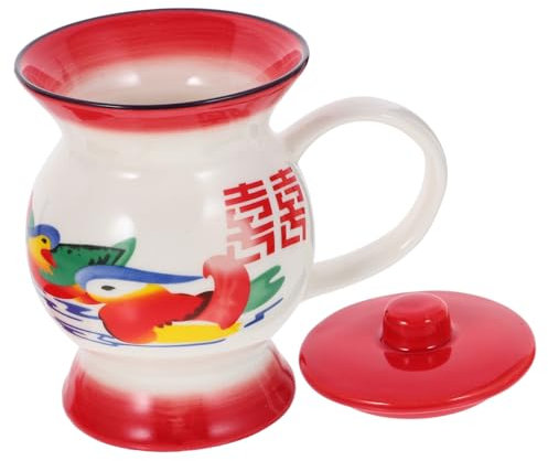 LIFKOME Porzellantasse Streich Keramikbecher Kaffeebecher Für Den Haushalt Kaffeetasse Kletterbecher Bedeckter Keramikbecher Boob-becher Lagerfeuerbecher Trinkbecher Altmodisch Büro