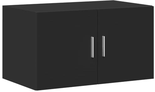 Armoire murale noir 70x42,5x40 cm bois d ingénierie