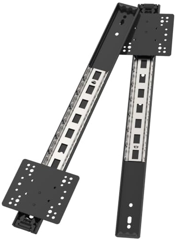 NECILO 650mm Pocket Door Runners, Full Extension Ball Bearing Slides | 14 kg Load Capacity Per Pair, Space-Saving Design, Side & Top Mount Installation, For Kitchen and Bedroom, 1 Pair (2 Packs)