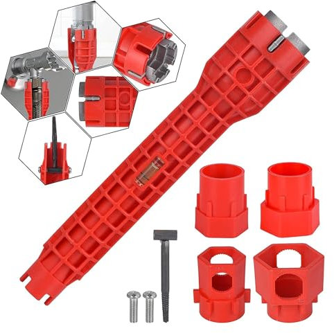 Cimown Waschbecken Installer Werkzeug, Spülenschlüssel, Armaturenschlüssel, Multifunktion Rohrschlüssel, Geeignet für Toilette, Bad, Küche Multifunktions Spüle Wasserhahn Installer Tools