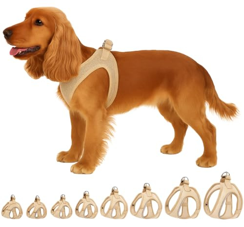 Hundegeschirr - hundegeschirr mittelgroße Hunde - M - Flamingo Harness Step&Go Bento Beige