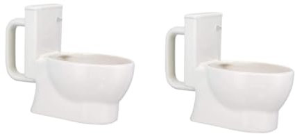 TOPBATHY 2st Toilettentasse Lustige Kaffeetasse Deckel Tassen Steingut Lustige Tasse Gefälscht Wasserbecher Für Badezimmer Einzigartig Benutzerdefinierte Tasse Kaffeebecher Weiß Keramik