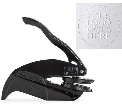 Custom Logo Embosser Stamp by Me | Personalized Seal Embosser with Your Own Design for for Business and Office | Custom Embossed Stamp for Documents and Gifts, Logo