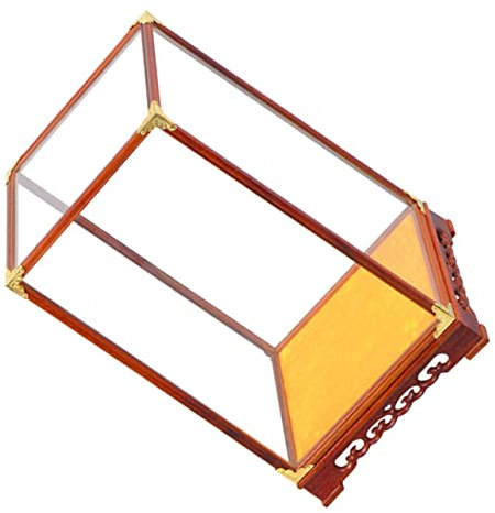 KICHOUSE Kunstgegenstände-ausstellungsbox Aus Glas Und Holz Transparente Vitrine Für Haushaltshandwerk Multifunktionale Glas-ausstellungsbox Als Tisch-präsentationsregal Für Sammlerstücke