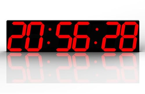 Reloj digital con temporizador de intervalo con brillo ajustable, múltiples modos e inducción automática, ideal para gimnasio, hogar y garaje