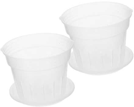 Toyvian 2piezas Maceta De Orquídea Phalaenopsis Transparente Macetas Rígidas De Plástico para Plantas De Interior Decoración De Orquídeas con Agujeros para Cuidado De Plantas y