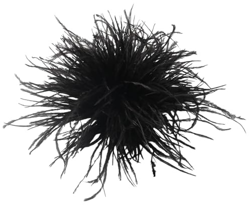 XFSRG Brosche Damen Federbrosche Straußenfeder Anstecker Fluffy Feder Braut Hochzeit Boho Blumen Broschen Party Fasching Haarschmuck