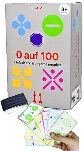 0 auf 100 – Das schnelle, spaßige Kartenspiel für Erwachsene & Kinder ab 8 | Spannendes Gesellschafts-, Denk-, Taktik- & Rechenspiel für Spieleabende & Reisen | Einfach erklärt - gerne gespielt