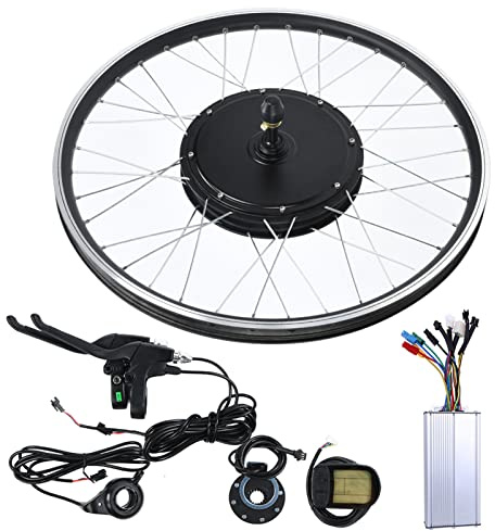 TIKATARER Mountain Electric Bike Conversion Kit with High Power Motor, 700C Wheel & Ktlcd5 Meter, Powerful Controller, A Complete Conversion Kit for Electric Bike (rear wheel spin)