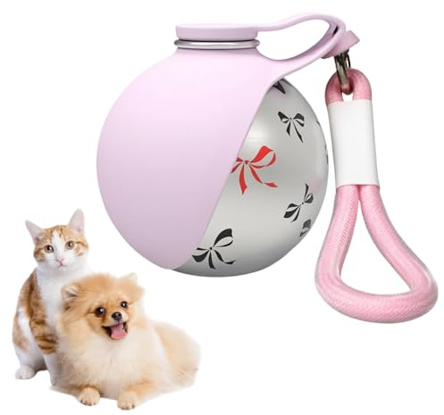Borraccia portatile per animali domestici, 285ml borraccia compatta in acciaio inossidabile per cani, ciotola da viaggio a prova di perdite per gatti con ciotola pieghevole in silicone per passeggiate