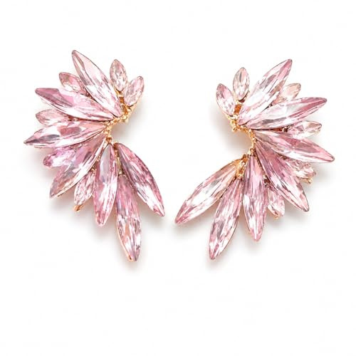 MAJALE_ Pendientes para ceremonia, boda, graduación, noche de verano o fiesta elegante – estilo bohemio chic_ Elegantes Mujer– Diseño Floral Sofisticado