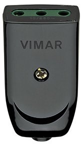 Vimar RI.00221B Presa mobile piccola SICURY 2P+T 10 A 250 V~, standard italiano tipo P11, uscita cavo assiale, bianco