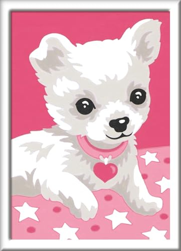 Ravensburger CreArt Chihuahua - Malen nach Zahlen ab 7 Jahre | Malset mit Rahmen, Pinsel und Acrylfarben, Geschenk für Mädchen und Jungen