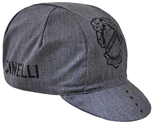 Cinelli Fahrradkappe Vintage Rider, Crest Grau, RiderCaps