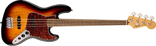 Squier Classic Vibe '60s Jazz Bass Fretless 3-Color Sunburst - E-Bass