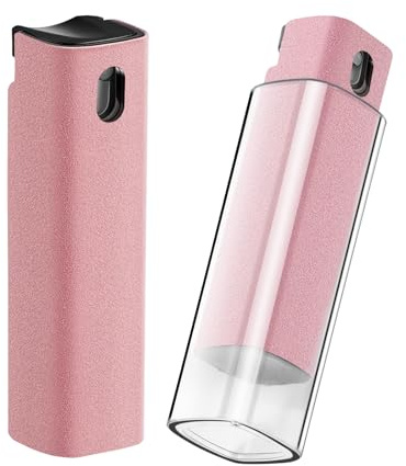 YTT Screen Cleaner, All-in-One Spray & Wipe Cleaner, with Transparent Protective Shell for All Phones, Laptop and Tablet Screens (Pink)