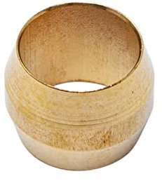 yaoqijie 1/4 Brass Compression Sleeves Ferrules,BRASS COMPRESSION FITTING lasting (Color : Pack of 250pcs)