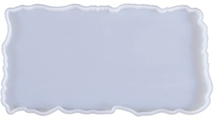 Moules en Résine Silicone,Moule de Plateau Fruits pour Résine,Moule de Dessous de Verre,Moules de Coulée Epoxy Rectangle Irrégulier,Moules de Plateau d'Art en Résine de Silicone,pour DIY Faire,1 Pièce