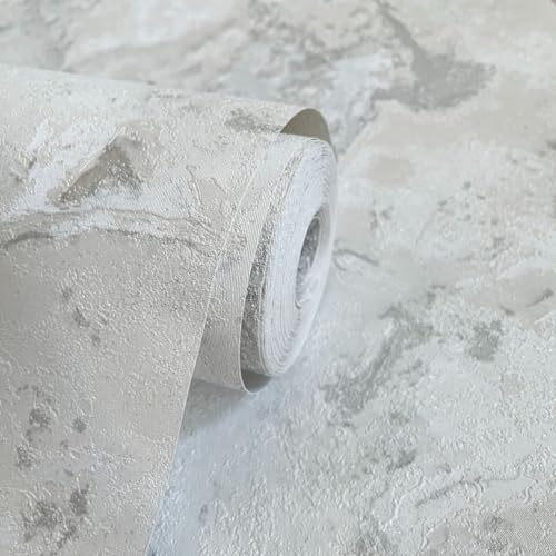 World of Tapet Luxe Collection Marmor Vinyl Tapet Vit/Silver