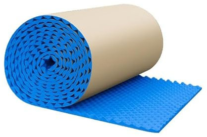 Akustikschaumstoff, Schallschutz Schaumstoffplatten, Selbstklebend Hohe Dichte Akustikschaum Flammhemmend Schalldichter Schaumstoff Schallschutzplatten For Wände Zur Geräuschabsorption ( Farbe : Blau