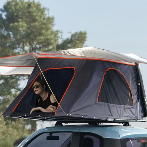 Tienda de campaña para techo de coche totalmente automática, tiendas de campaña en la azotea para acampar, tienda de campaña emergente rígida para coches, tienda de campaña en la azotea con apertura