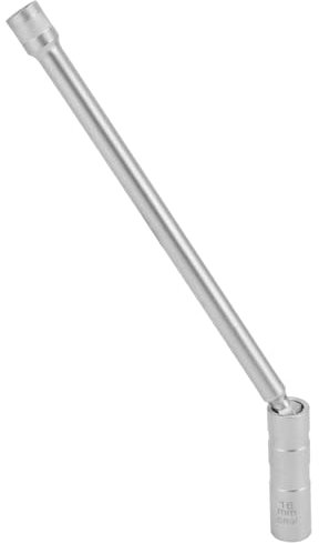 QWORK® Zündkerzenschlüssel 16 mm, 12-Kant, 3/8-Zoll-Vierkantantrieb, 360 Grad Drehbar Magnetisch Gelenk, Lange Stange