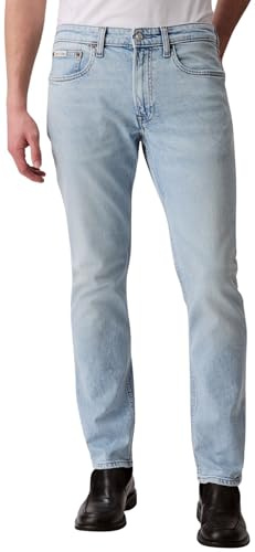Calvin Klein Jean Homme Marbled Beacon Slim Fit, Bleu (Marbled Beacon), 34W/30L