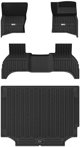 3W Floor Mats & Boot Liner Fit for LR Defender 110 2020-2026 (Only for 7 Seat), All Weather TPE Car Mats Custom Fit for Land Rover Defender L663,Trunk Mats Pet Dog Friendly Accessory