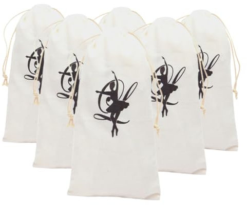 Sosoport 6stücke Tanzschuhbeutel mit Kordelzug Schuhbeutel aus Canvas für Tanzschuhe Aufbewahrungsbeutel Reiseschuhtasche Schuhbeutel zur Organisation