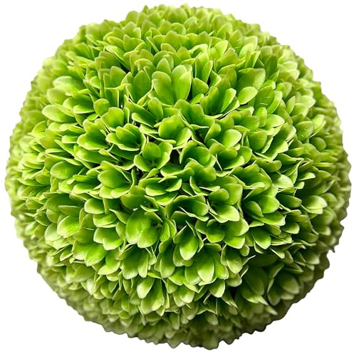 TENAX Dahlia Green Bloom Ø 18 cm Verde, Planta Artificial con Forma Esférica, Flor Tipo Dalia, Esfera Decorativa para la Decoración del Hogar y el Jardín, Interior y Exterior