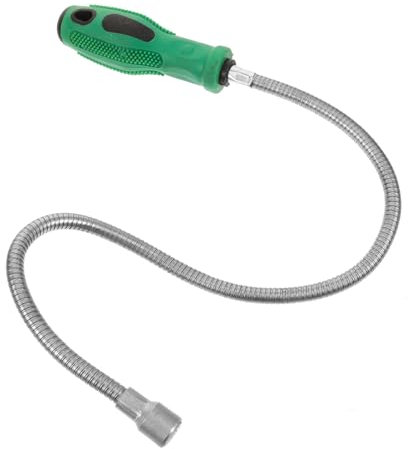 EXQUIMEUBLE Magnetic Pickup Tool Green Black Handle, Flexible Magnet on a Stick, Magnetic Pickup Gadget for Nuts and Small Metal Parts Retrieval, Handy Tool for Workshop and DIY Use