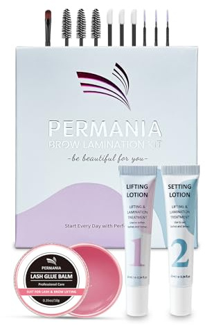 PERMANIA Augenbrauen Lifting Set, Neues Brow Lifting Set | für Natürlich Schöne Augenbrauen zu Hause, Sanfte Inhaltsstoffe | Einfach Anzuwenden für Anfänger und den Salon